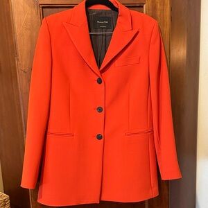 Massimo Dutti Bold Orange Blazer for Women